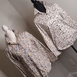 A bundle of 2 homemade button front  tops